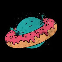 Saturn Loves Doughnut - design