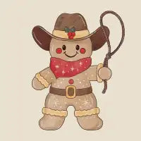 Cowboy christmas cookie - design