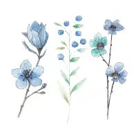 Blue flowers - design