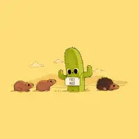 Cactus Hugs T-Shirt - design