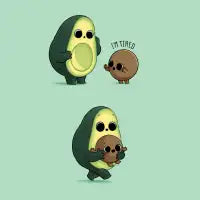 Tired Avocado - design