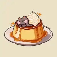 Cat Sleeping on a Pudding - design