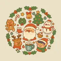 Cute Christmas Icon - design