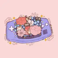 Cute Cat Flower GameBoy Advance - design