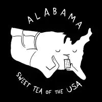 Alabama White Text - design