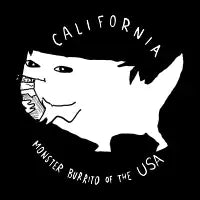 California Monster Burrito White Text - design