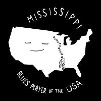 Mississippi White Text - design