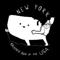 New York White Text - design