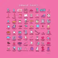 STRANGE PLANET: COMMONLY OBSERVED OBJECTS & BEINGS - PINK - design