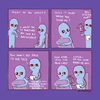 STRANGE PLANET: HOW LONG WILL THE PAIN LAST / DO YOU LOVE BIRDS OR NOT - design