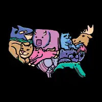 TEN CONTIGUOUS CREATURES USA - design