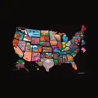 USA MAP (WALL ART ONLY) - design