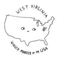 West Virginia Dark Text - design