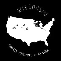 Wisconsin White Text - design