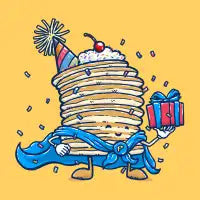 Captain Birthday Pancake T-Shirt - design
