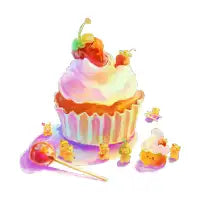 Strawberry Cupcake T-Shirt - design