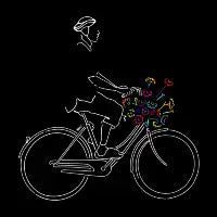 Bike with flowers - design
