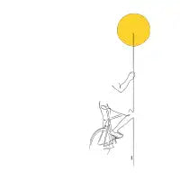 Yellow bike - design