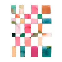 Watercolor Pink Checker - design