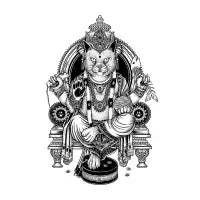 Cat Guru Deva Om - design
