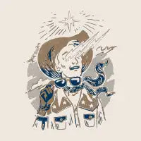 Enlighted Cowboy T-Shirt - design