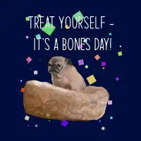 Bones Day! White lettering T-Shirt - design