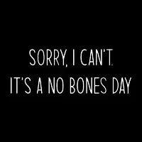 No Bones Text White - design