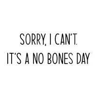 No Bones Text Black - design