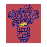 Blue flowers - design