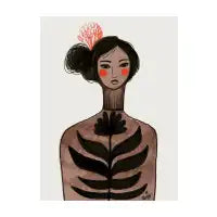 Portrait flower girl - design