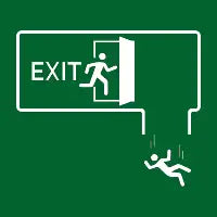 Wrong Exit Pictogram - design