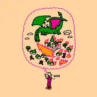Cat Riding Dragon - design