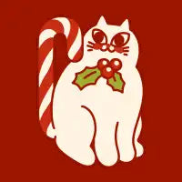 Cat With the Candy Cane Tail - design