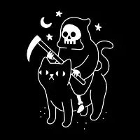 Death Rides A Black Cat - design