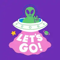 LET'S GO UFO - design