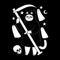 Spooky Grim Reaper Cat - design