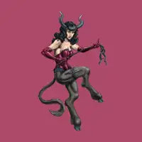 Krampus Pinup (Satin) - design