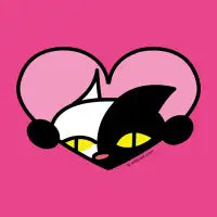 Kitty Peeking in Heart - design
