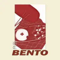 Halftone Japanese Bento Box with Kanji - design