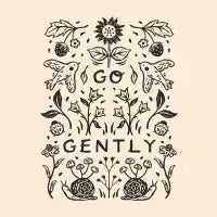 'Go Gently' Nature Print - design