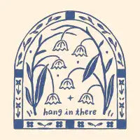 Hang in There - Block Print Bluebells - design
