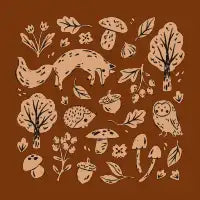 Inky Autumn Woodland - design