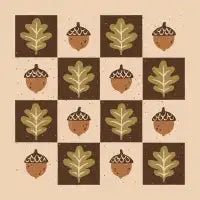 Patchwork Acorns and Leaves - design
