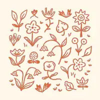 Playful Flower Doodles - design