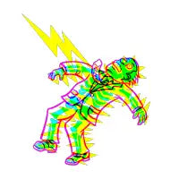 Danger: Cmyk High Voltage T-Shirt - design