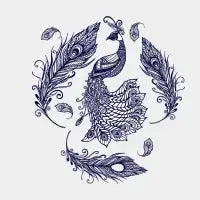 Peacock bird feathers T-Shirt - design