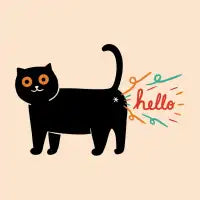 Cat hello - design