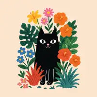 cats and flowers - design