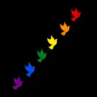 Rainbow birds - design