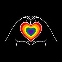 Rainbow heart - design